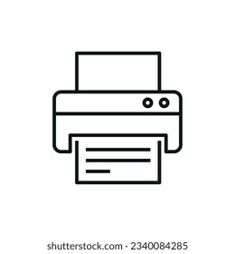 Printer icon vector illustration. Printout icon on isolated background. Print sign concept.