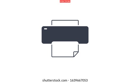 Printer icon, vector illustration. vector illustration. Web design icon