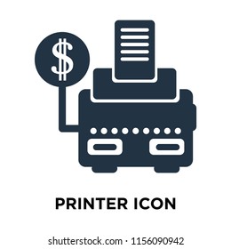 Printer icon vector isolated on white background, Printer transparent sign