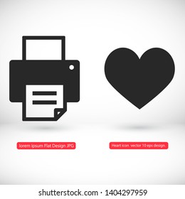 Printer icon vector. lorem ipsum Flat Design JPG