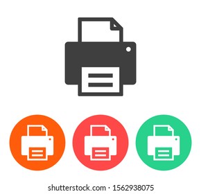 Printer icon vector. lorem ipsum Flat Design JPG