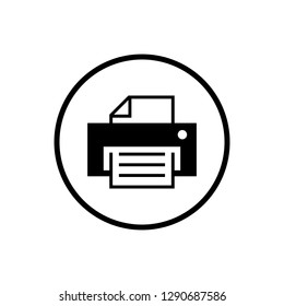 printer icon vector. print icon on the white background