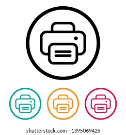 Printer icon vector , print symbol