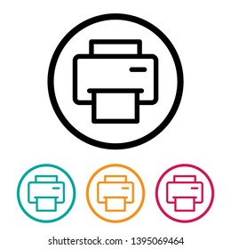 Printer icon vector , print symbol