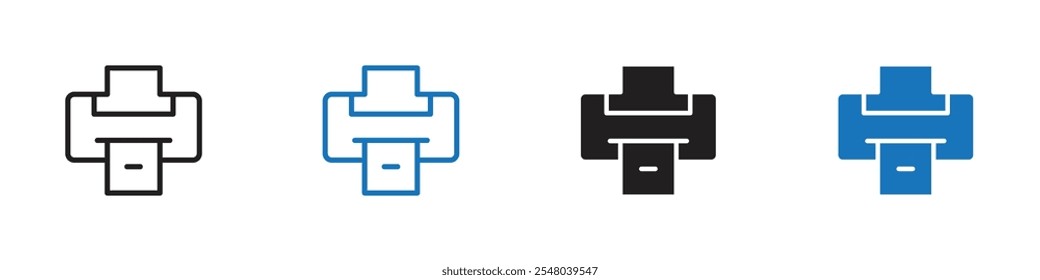 Printer icon Vector set outline