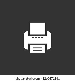 printer icon vector. printer sign on black background. printer icon for web and app