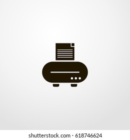 printer icon. vector sign symbol on white background