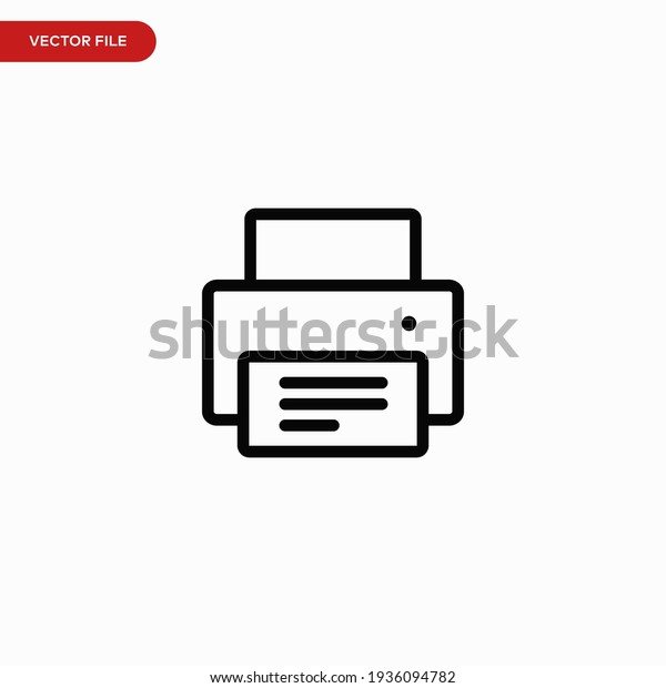 Printer icon vector. Simple\
fax sign