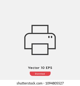 printer icon vector. printer symbol. Linear style sign for mobile concept and web design. printer symbol illustration. Pixel vector graphics - Vector.