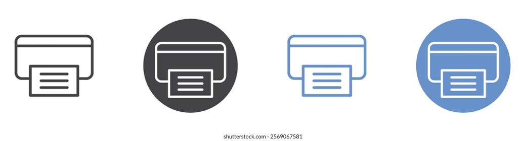 Printer icon vector symbol outline sign