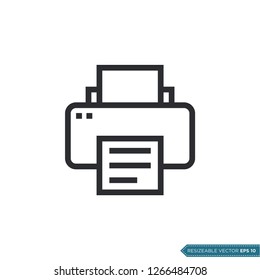Printer Icon Vector Template Illustration Design