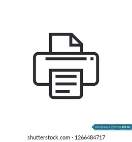 Printer Icon Vector Template Illustration Design