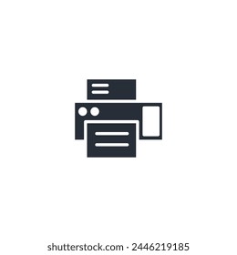 Printer icon. vector.Editable stroke.linear style sign for use web design,logo.Symbol illustration.