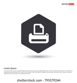 Printer icon White Background icon template