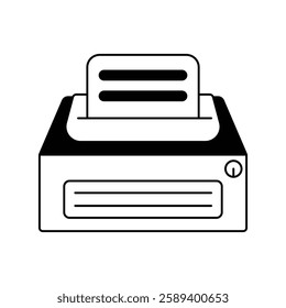 printer icon with white background vector stock illustration