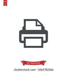 Printer icon.Document printer line vector.Copy sign isolated on white background.Simple liner illustration for web and mobile platforms.