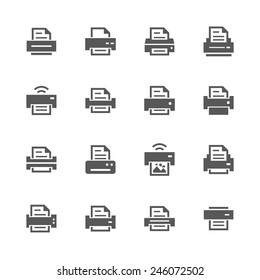 Printer icons set.