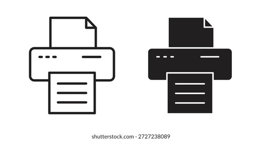 Símbolo de ícones de impressora. pacote de ilustração vetorial para aplicativos e designs