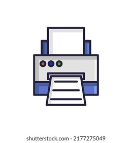 Printer illustrated in cartoon style