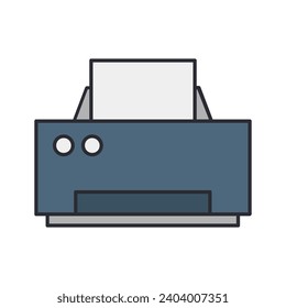 Impresora ilustrada en fondo blanco