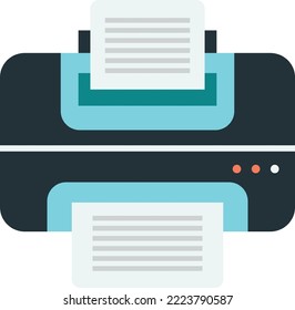 printer illustration in minimal style isolated on background