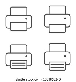 Printer Ilustration Icon Symbol Vector