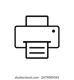Printer image icon isolated on a white background. Vector illustration.