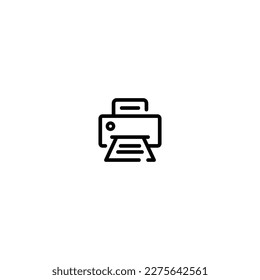 Printer incomplete line art icon template