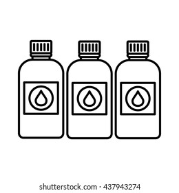 Printer ink bottles icon, outline style