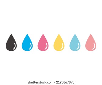 Printer ink cartridges . Vector illustration. Icons.