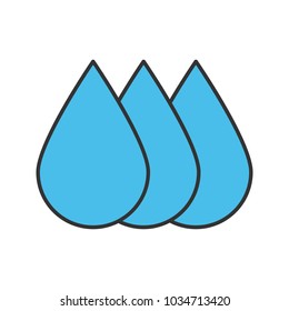 Printer ink color icon. Liquid drops. Isolated vector illustration
