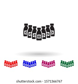 Printer ink multi color icon. Simple glyph, flat vector of print house icons for ui and ux, website or mobile application