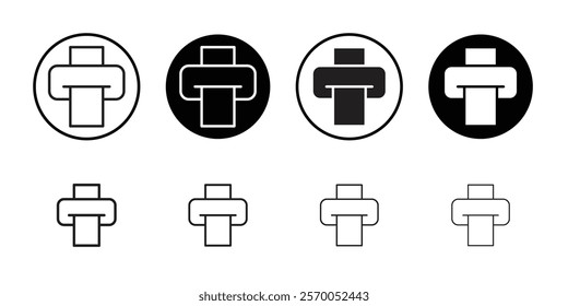 Printer iocn Vector set outline