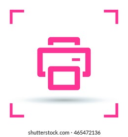 Printer isolated minimal single flat linear icon for application and info-graphic. Laser-jet line vector icon for websites and mobile minimalistic flat design.