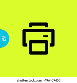 Printer isolated minimal single flat linear icon for application and info-graphic. Laser-jet line vector icon for websites and mobile minimalistic flat design.