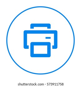 Printer isolated minimal single flat linear icon for application and info-graphic. Laser-jet line vector icon for websites and mobile minimalistic flat design.