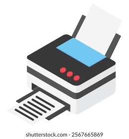 Printer isometric 3d, Vector EPS 10 for print, digital UI, UX kit, web, app for business, electronic, smart home, technology