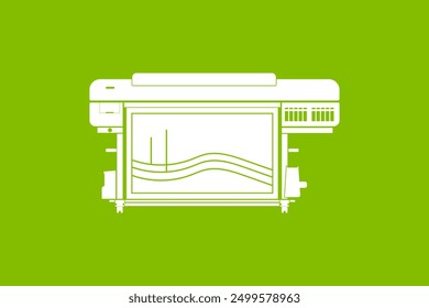 printer for large format printing (vector)