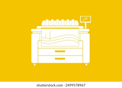 printer for large format printing (vector)