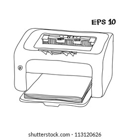 Printer Drawing Images, Stock Photos & Vectors | Shutterstock