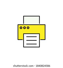 printer line colored icon. Teamwork at the idea. Signs and symbols can be used for web, logo, mobile app, UI, UX