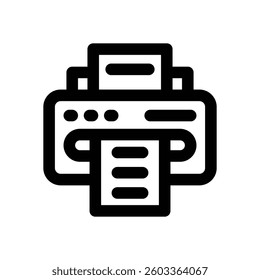 printer line icon. Clean and minimalist vector icon for websites, mobile apps, presentations, and logos. Fully scalable and customizable for any project.
