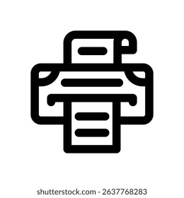 printer line icon. Clean and minimalist vector icon for websites, mobile apps, presentations, and logos. Fully scalable and customizable for any project.