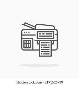 Printer line icon. Editable stroke and pixel perfect. Can be used for digital product, presentation, print design and more.