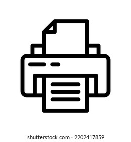 printer line icon illustration vector graphic