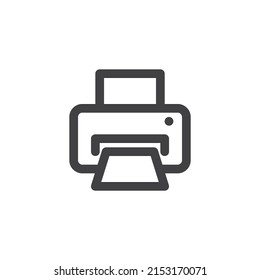 Printer Line Icon. Linear Style Sign For Mobile Concept And Web Design. Copy Machine Outline Vector Icon. Symbol, Logo Illustration. Vector Graphics