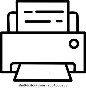 Printer line icon symbol vector illustration. Printer line icon isolated on white background