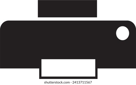 Printer line icon symbol vector illustration.