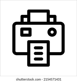 Printer line icon vector design on white background, editable, eps 10.