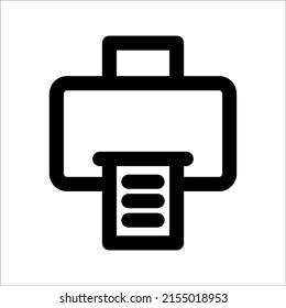Printer line icon vector design on white background, editable, eps 10.